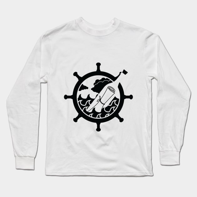 Message In A Bottle Long Sleeve T-Shirt by foxerish